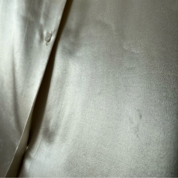 RAEY Cream Satin Button-Up Shirt - Picture 14 of 16